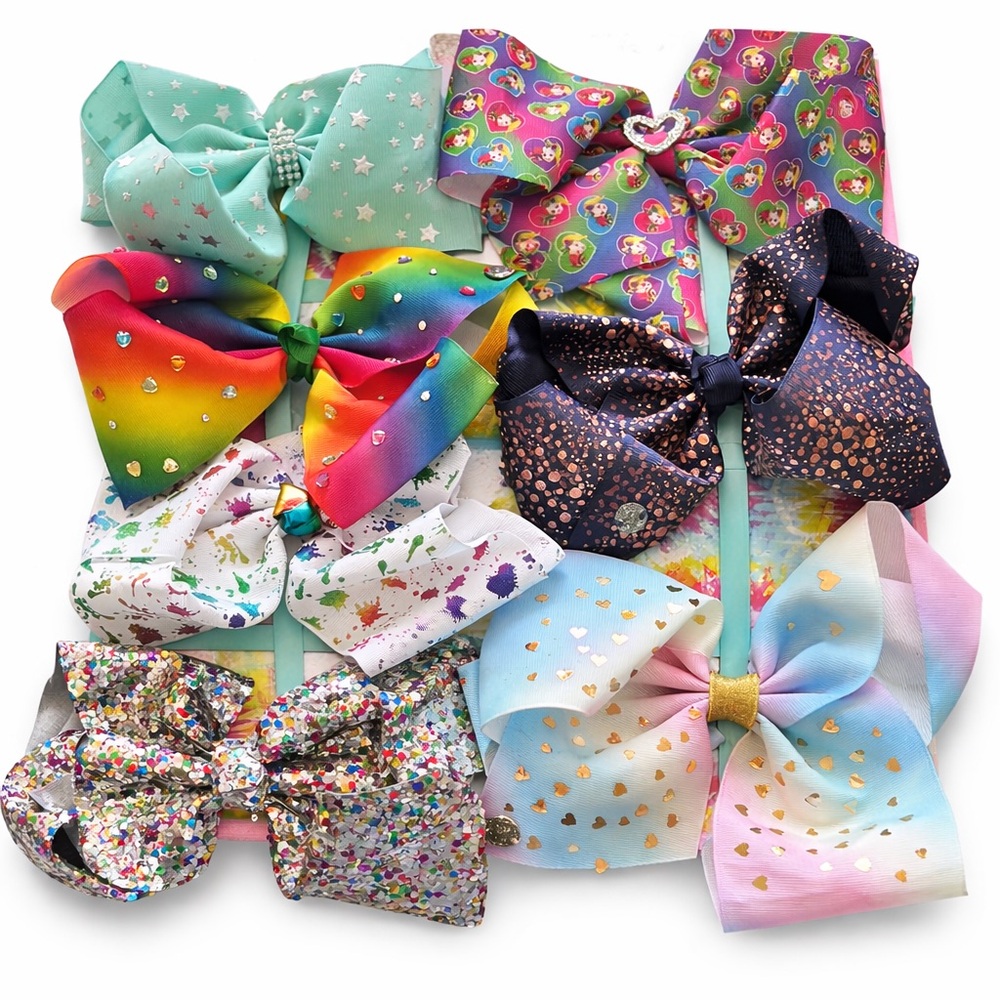 Vibrant Hair Accessories Set with Floral and Polka Dot Patterns